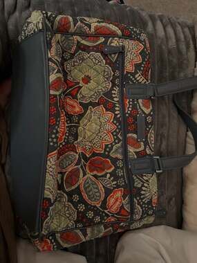 Vera Bradley Quilted Nomadic Floral Laptop Tote Travel Bag